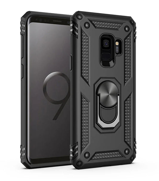 Shockproof Ring Holder Case with Stand – Protective Cover for Samsung Galaxy S9, S9 Plus, S8, S10 Plus, S20 Ultra, Note 8, Note 9, A50, A51, A70, A71