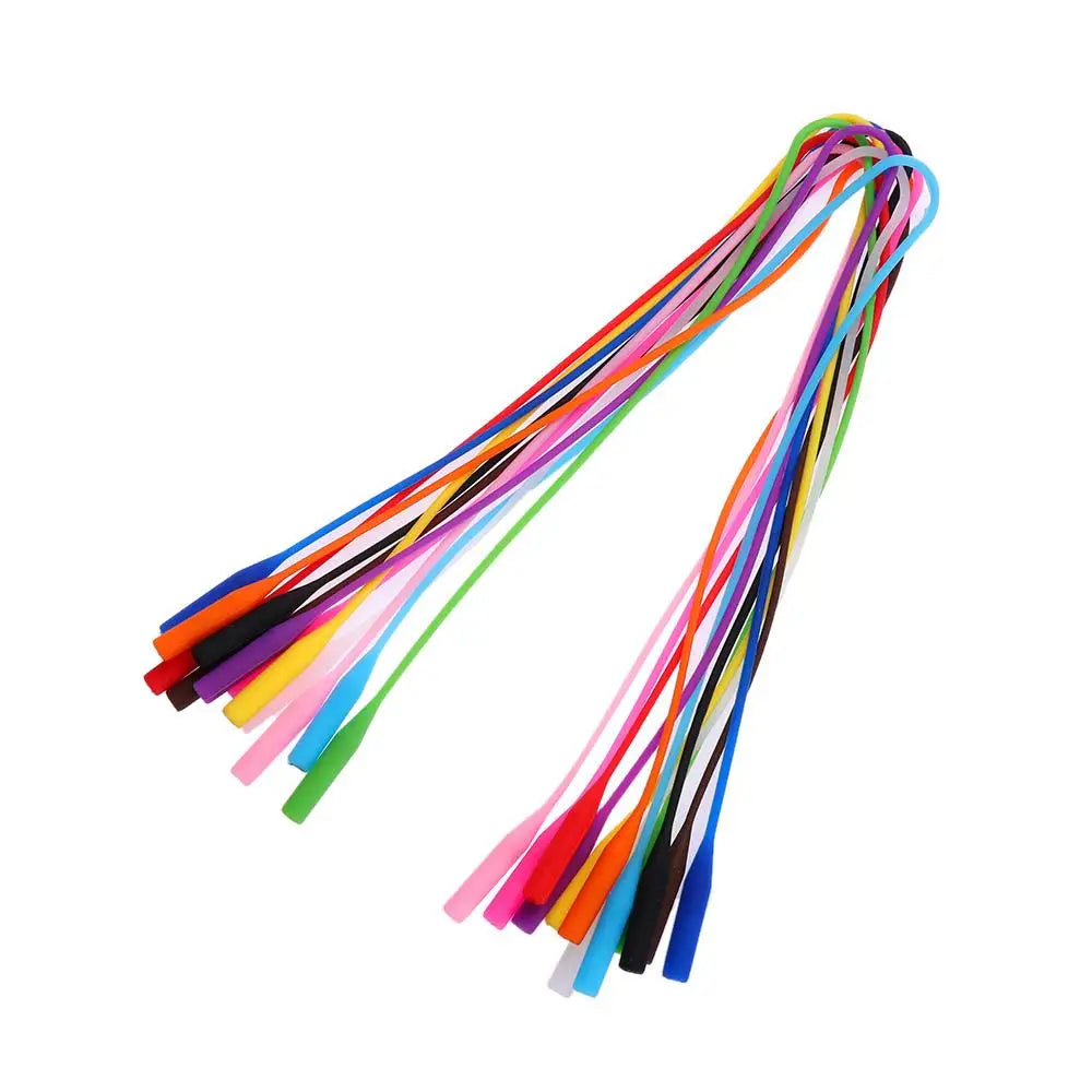 Silicone Eyeglasses Strap - Elastic Anti-Slip Sports Band, Sunglasses Chain & Cord Holder String Ropes