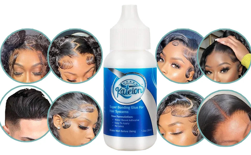 38ml Waterproof Wig Glue — Strong Hold Front Lace Wig Adhesive, Private Label, Accessories for Frontal Closure & Toupee