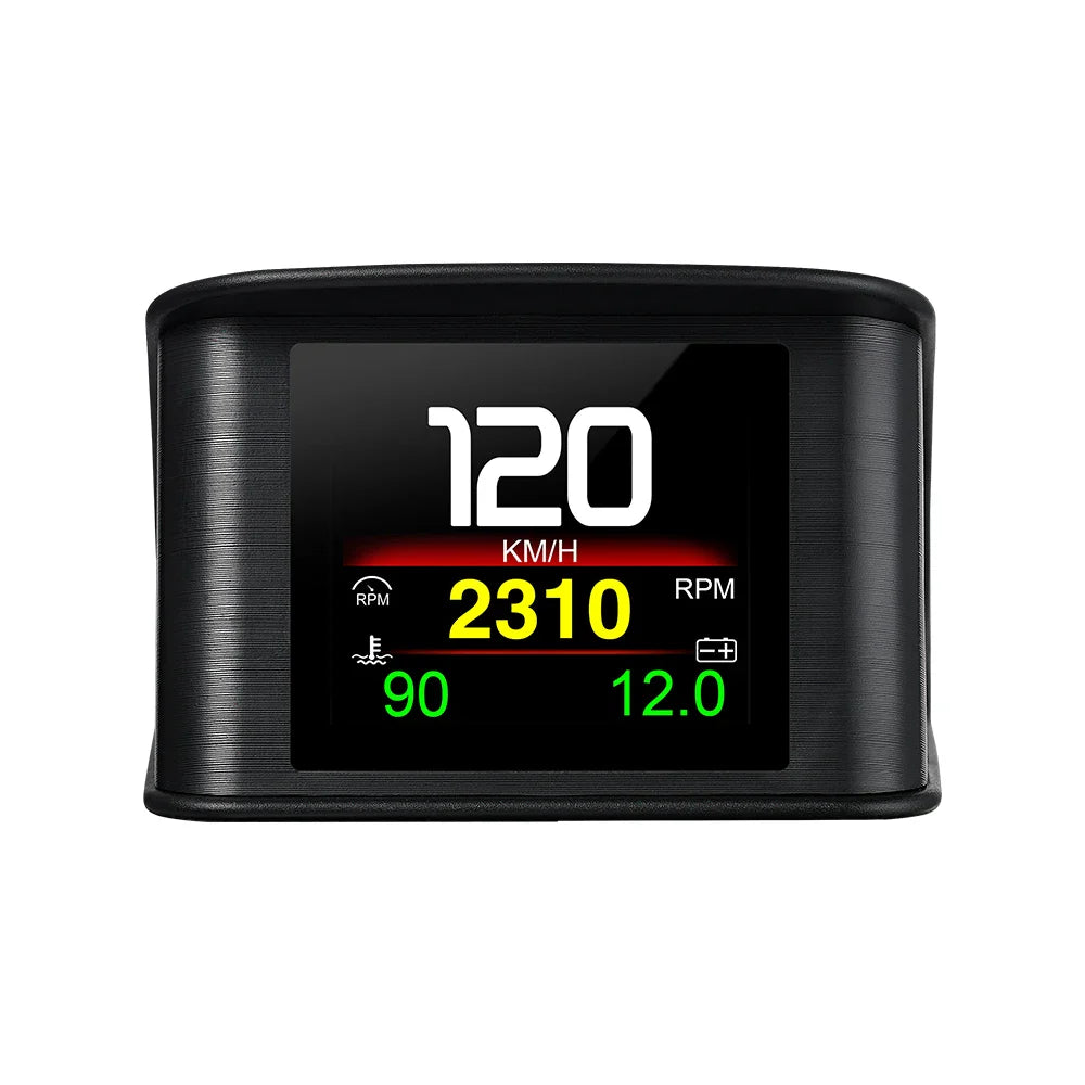 P10 Pro Head-Up Display – On-Board OBD2 Computer with Digital Speedometer, Mileage, Temperature & Driving Data Gauge