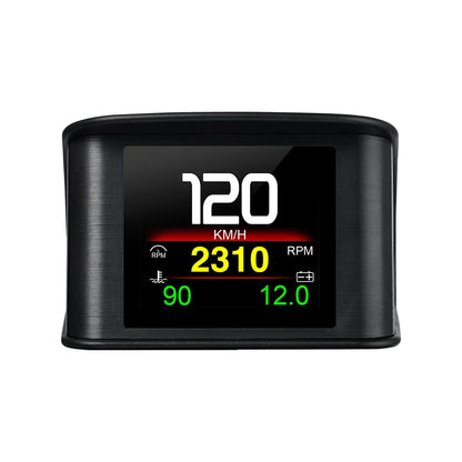 P10 Pro Head-Up Display – On-Board OBD2 Computer with Digital Speedometer, Mileage, Temperature & Driving Data Gauge