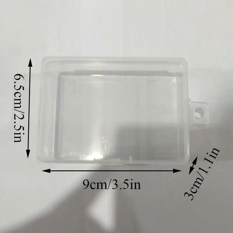 Mini Rectangular Plastic Storage Box – Translucent, Dustproof Jewelry & Small Item Container