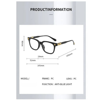 Classic Square Anti Blue Light Reading Glasses – Vintage Style Computer Eyeglasses for Men & Women, Prescription Friendly Blue Light Blocking Frames