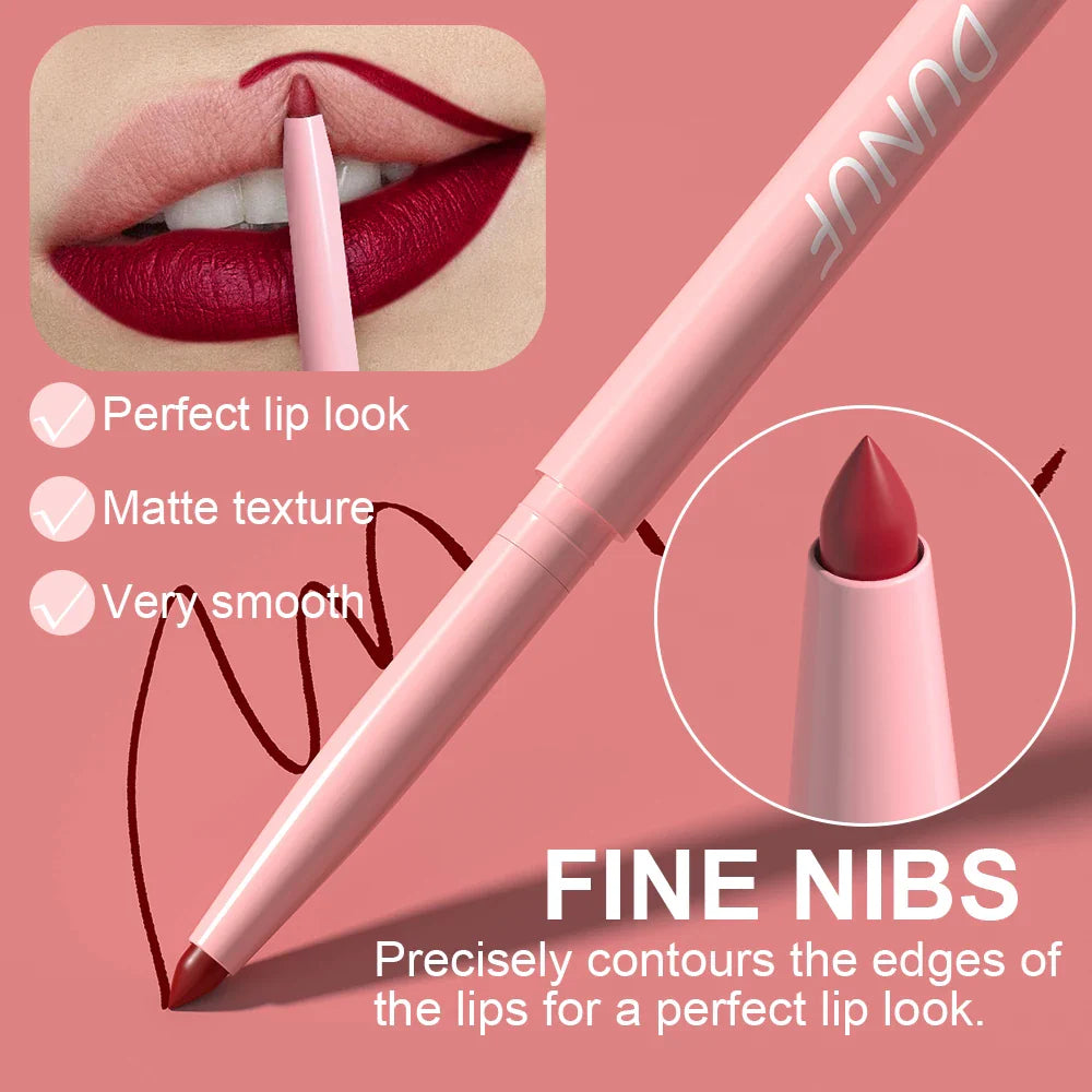 6pcs Waterproof Lip Liner Pen Set – Long-Lasting, Non-Fading, Easy Coloring Lip Gloss Makeup Set