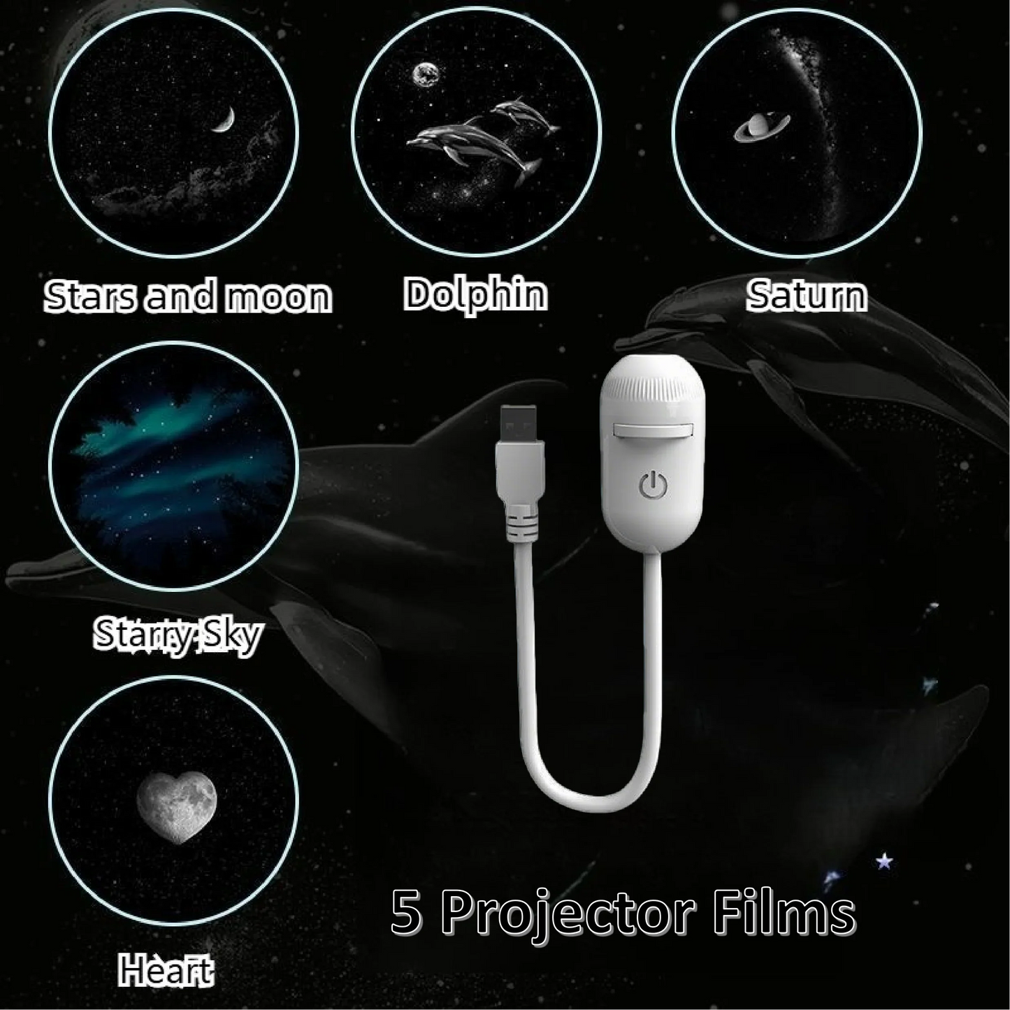 2-in-1 Mini Galaxy Star Projector Night Light – Starry Sky Ambient Bedroom Lamp for Sleep, Relaxation & Home Decoration