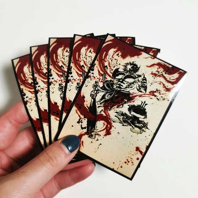 120PCS Black Lotus Card Sleeves – 66x91mm Double Sleeved for Anime, TCG, Magic, MTG, YGO & CFV Trading Cards