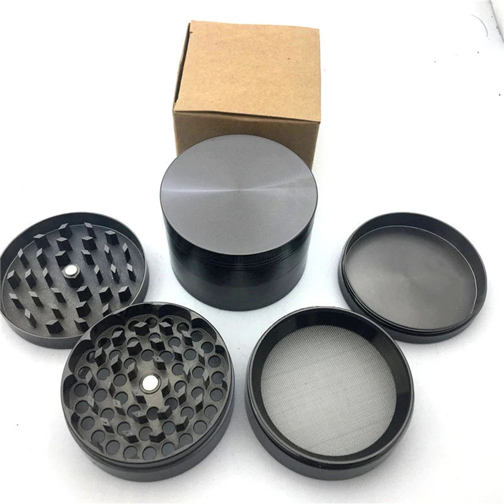 Mini 4-Layer Metal Herb Grinder — 63mm Zinc Alloy Tobacco & Dry Herb Crusher for Smoking Accessories