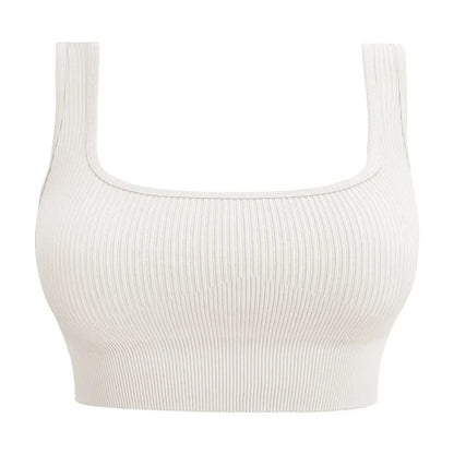 Women’s Seamless Yoga Sports Bra - Backless Fitness Crop Vest for Gym, Training & Outdoor Workouts