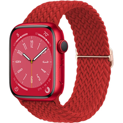 Braided Solo Loop Apple Watch Band – Adjustable Nylon Strap for iWatch Series SE, 4–8 & Ultra (40mm–49mm) Bracelet Wristband