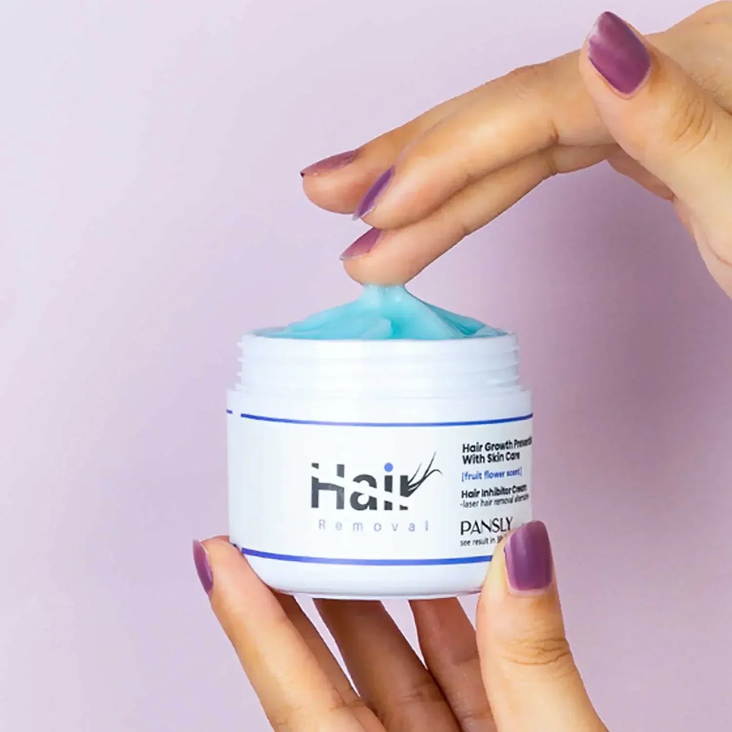50g Hair Removal Cream - Permanent Hair Growth Inhibitor for Beard, Legs, Body & Armpits - Painless Depilatory Cream