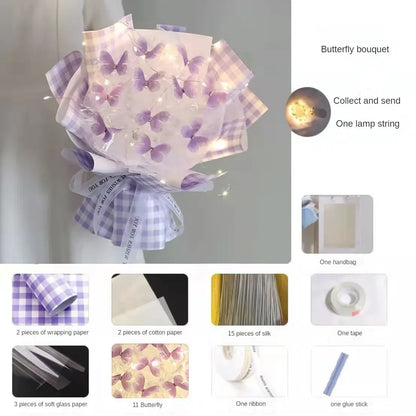Butterfly Bouquet DIY – Handmade Artificial Flowers, Thoughtful Gift for Girlfriend, Birthday, Proposal & Wedding Decoration