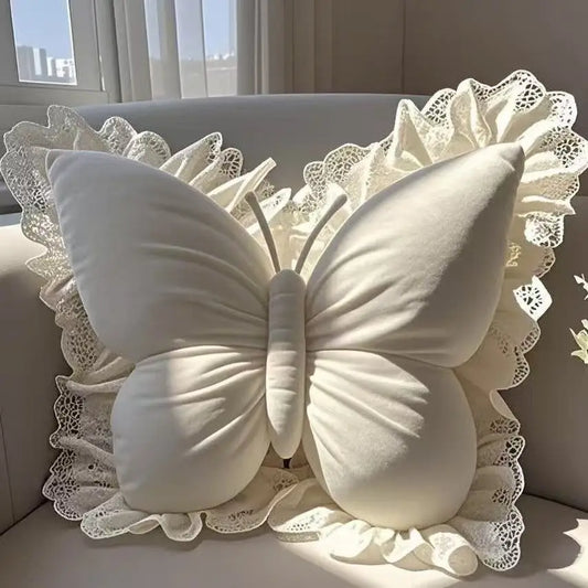 Princess Butterfly Decorative Pillow – Bow Sofa & Bedroom Cushion for Living Room and Car Home Decor