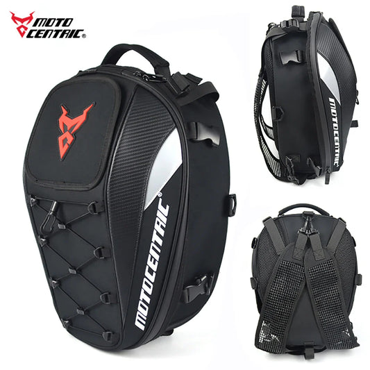 Waterproof Motorcycle Saddle Bag - Reflective, Multi-functional Motorcycle Backpack, High-Capacity Tail Bag Luggage