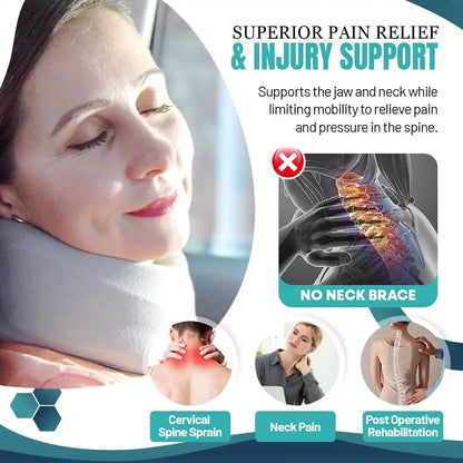 Soft Neck Support Sponge Brace for Migraine - Cervical Collar to Relieve Pain and Pressure - Includes Free Cover for Added Comfort