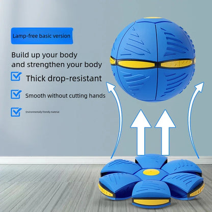 Blue Flying Saucer Deformation Ball Toy – Outdoor Parent-Child Foot Pressure Magic Vent Stress Relief Sports Toy