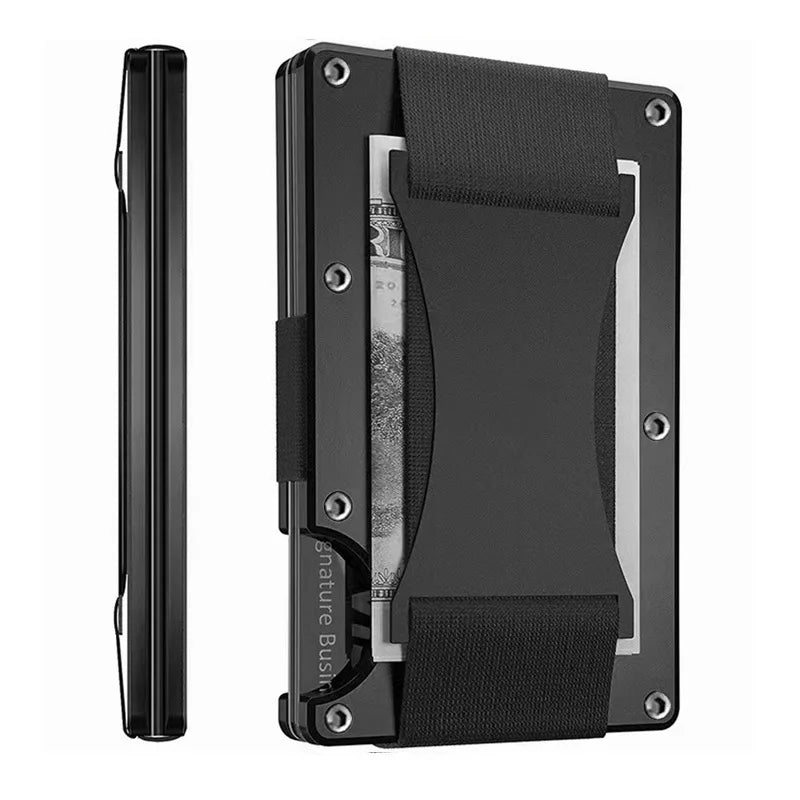 RFID Blocking Metal Wallet – Slim Aluminum Credit Card Holder & Money Clip for Business and ID, 2024 All Colors