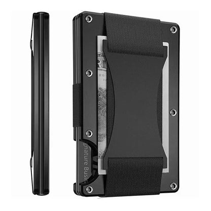 RFID Blocking Metal Wallet – Slim Aluminum Credit Card Holder & Money Clip for Business and ID, 2024 All Colors