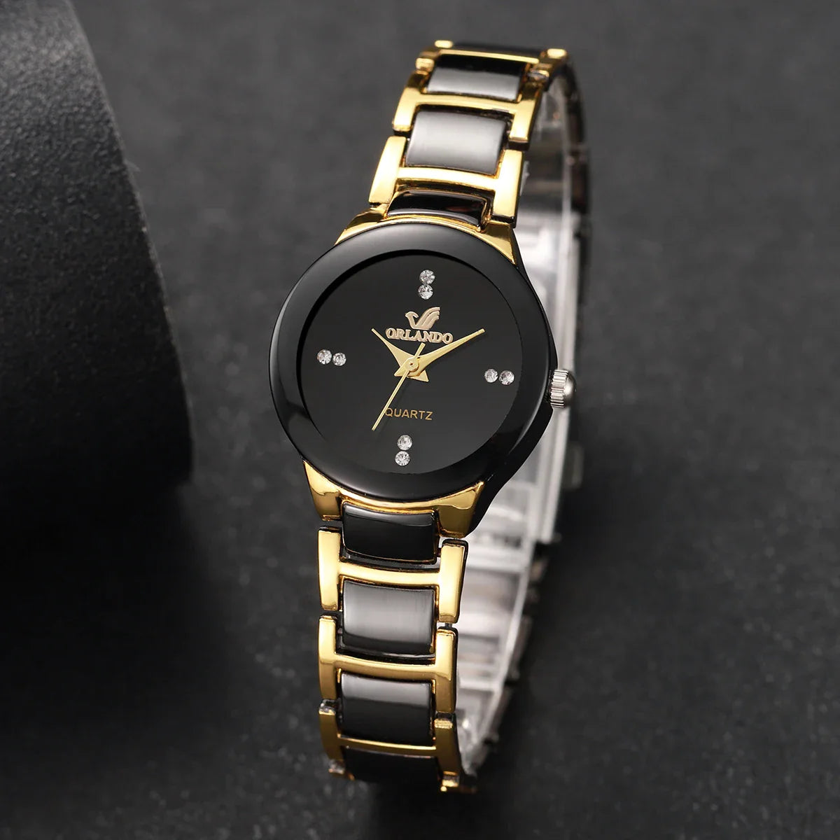 Fashion Rhinestone Women's Watch – Stainless Steel Band Analog Quartz Timepiece