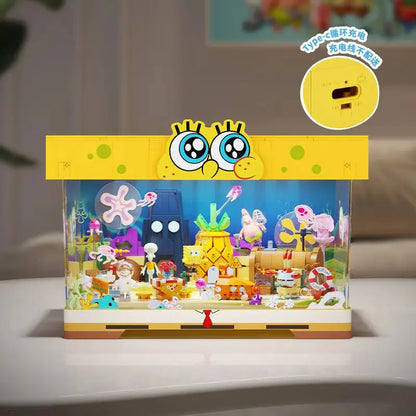 SpongeBob Bikini Bottom Blind Box - Kawaii Building Block Collectible Desktop Decoration for Adult Fans & Gift
