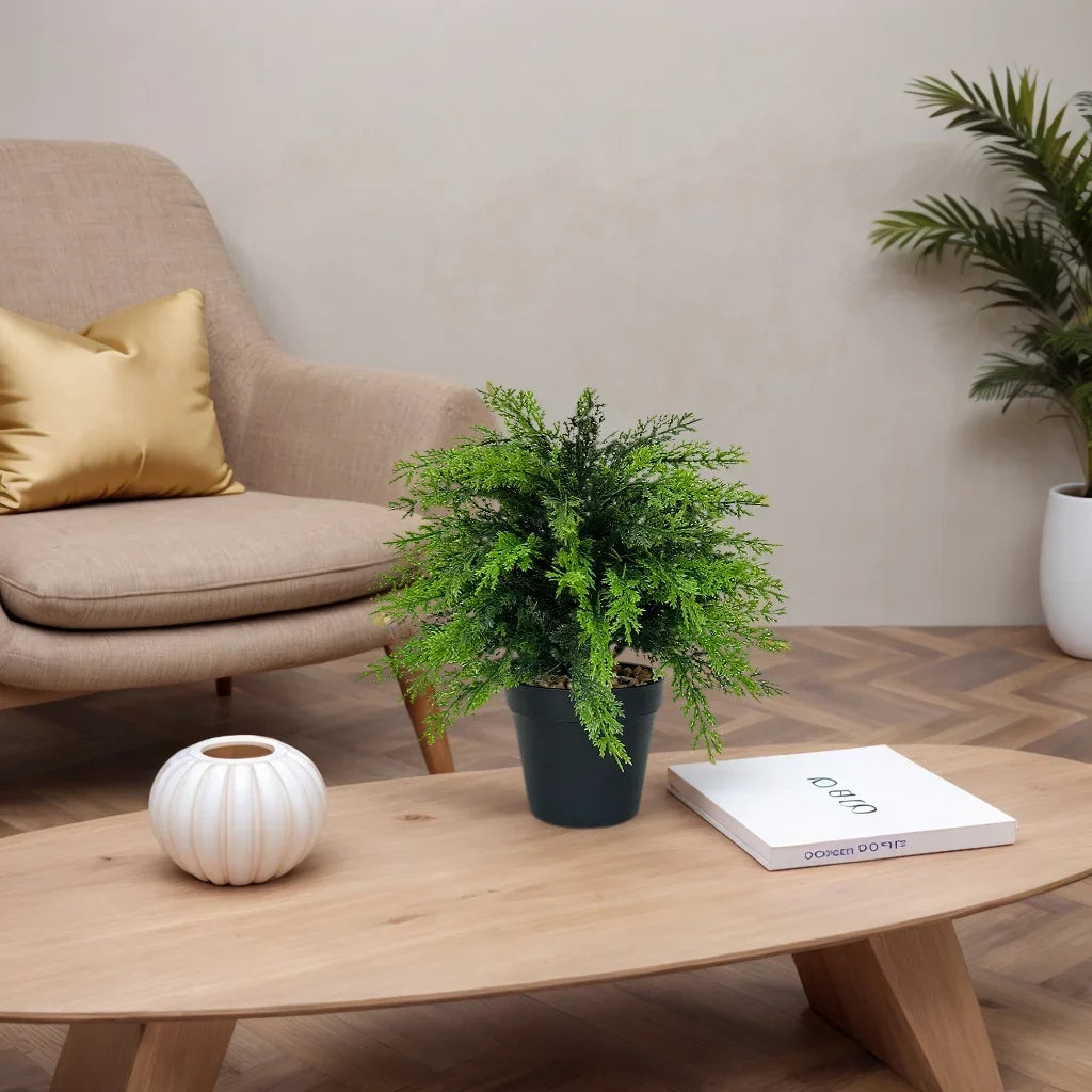Artificial Cypress Topiary Plants - UV-Resistant Faux Cedar Bushes with Spike for Outdoor Decor