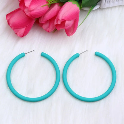 Women’s Funny Acrylic Circular Earrings – Round Ear Jewelry, Popular Fashion Accessory Gift