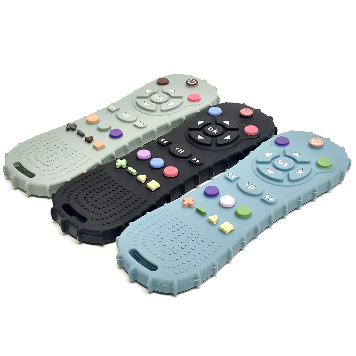 Baby Remote Control Teether Set – Silicone Teething Toy & Anti-Bite Bracelet (1–3PCS) | Safe Pacifier, Soothing Chew Toys for Infants