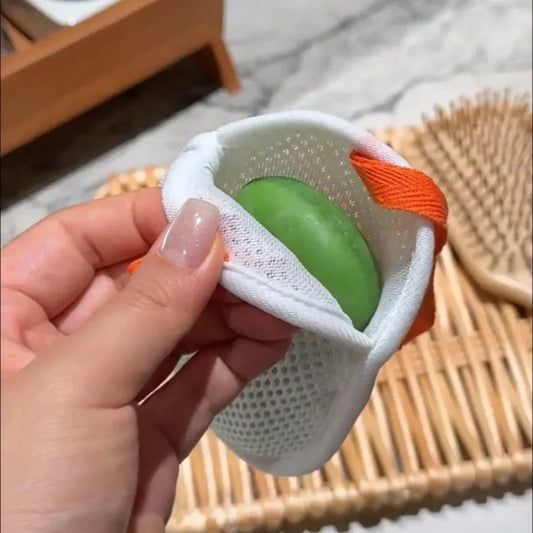 Soap Saver Pouch - Exfoliating Body Scrubber Mesh Bag for Bath and Shower