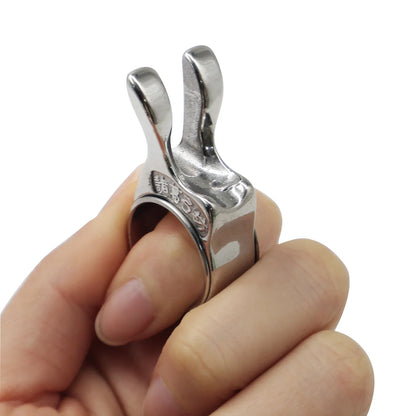 Stainless Steel Slingshot Finger Ring - Bearing Design Dart Release Shooting Accessory