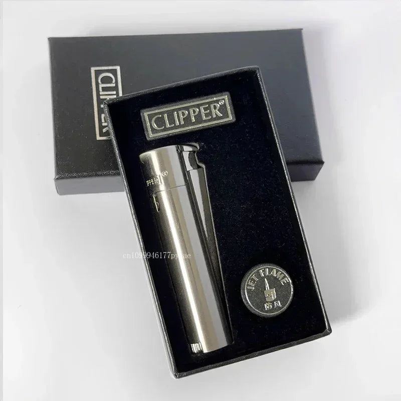 Original Metal Jet Butane Lighter — Windproof Turbo Gas Lighter, Portable Smoking Accessory Gadget for Men