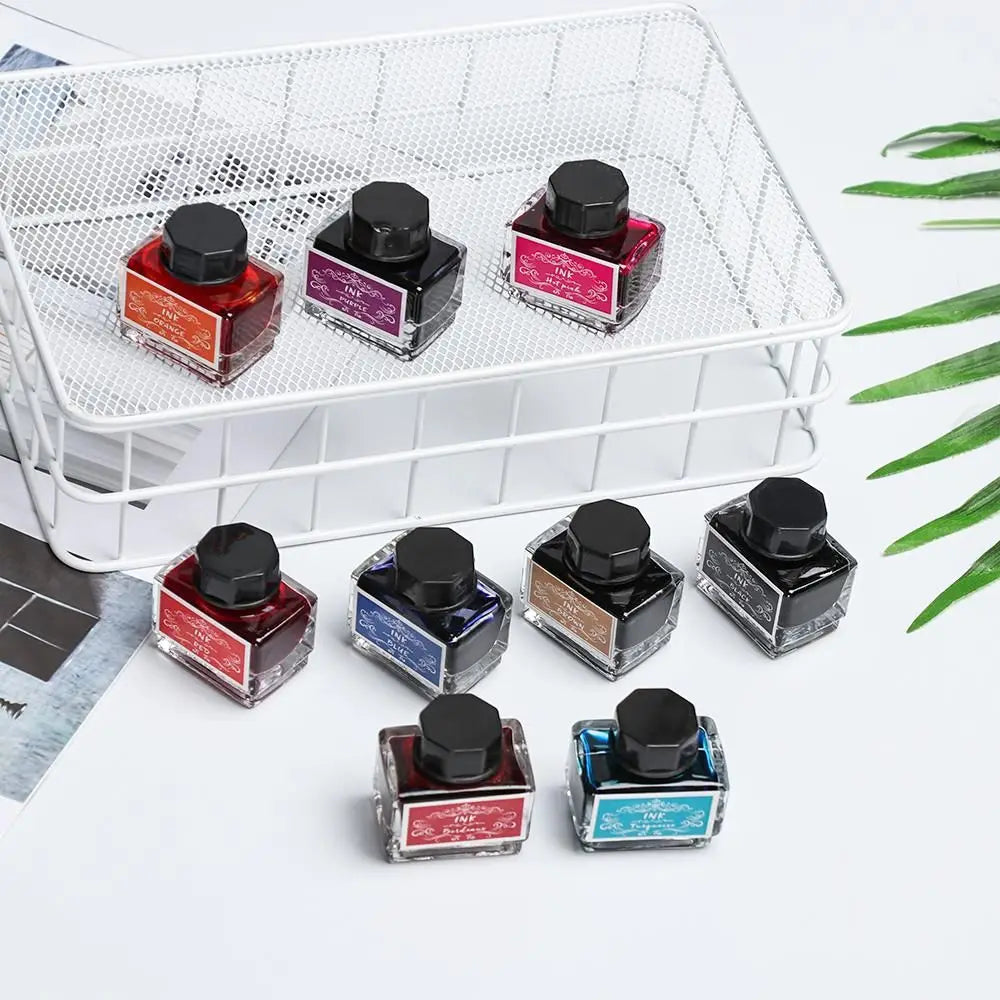 15ml Carbon-Free Fountain Pen Ink — Non-Carbon Ink Bottle for Stationery & Printing