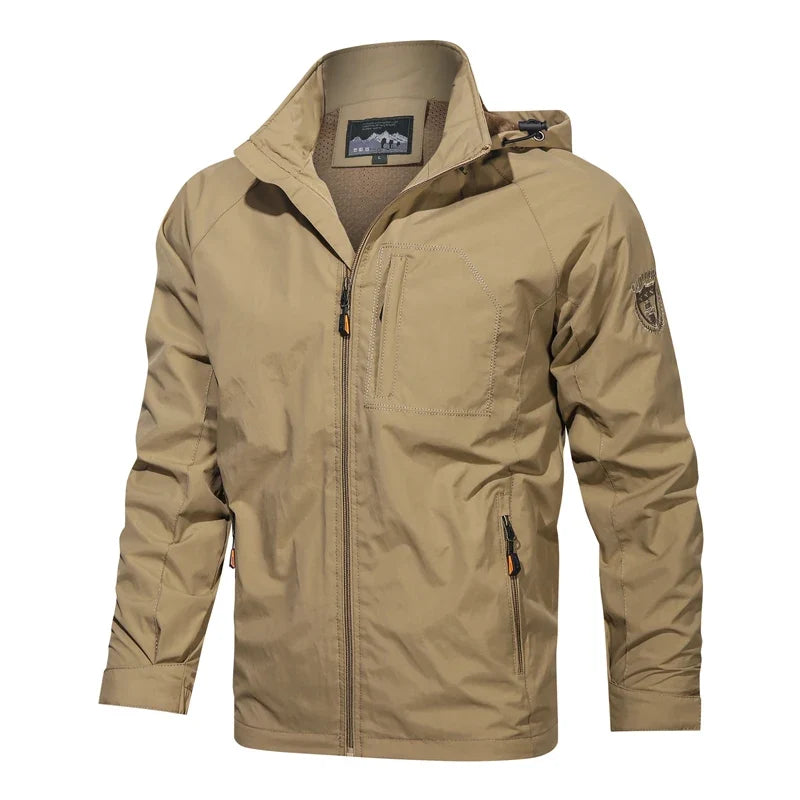 Men’s Outdoor Hiking Jacket - Breathable Waterproof Windbreaker for Camping, Trekking and Travel