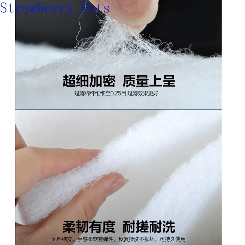 Super Thick Biochemical Aquarium Filter Cotton - Sponge Foam for Fish Tank, Bio Skimmer