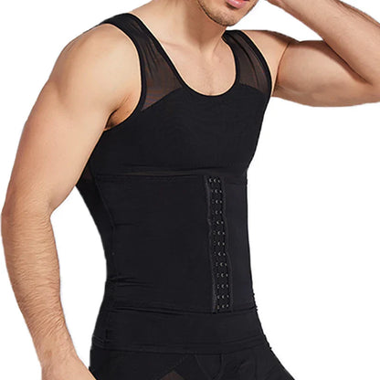 Men’s Compression Body Shaper Vest — Tummy Slimming Abdomen Sheath Corset Waist Trainer Fajas Top