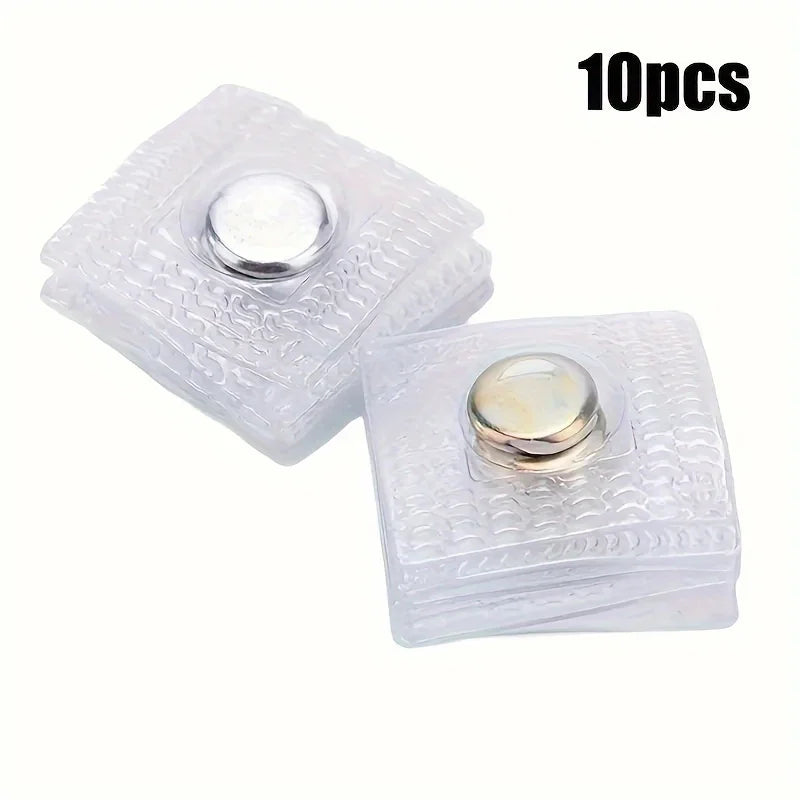 10-Pack Invisible Magnetic Snap Fasteners – 0.99cm Metal Sewing Buttons for Clothing, Bags & DIY Craft Repairs