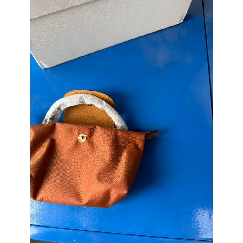 Y2K Nylon Handbag | Non-Punching Makeup Bag with Felt Lining, Portable Travel & Wallet Storage Bag