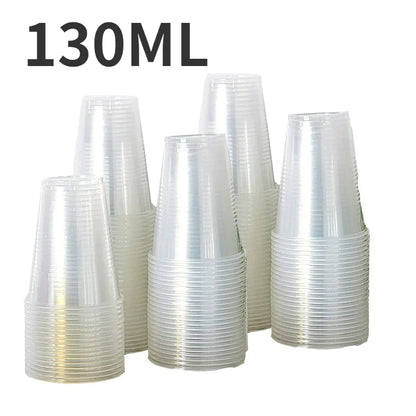 50/100PCS Disposable Clear Plastic Cups — Party, Picnic, Wedding & Camping Drinking Cups