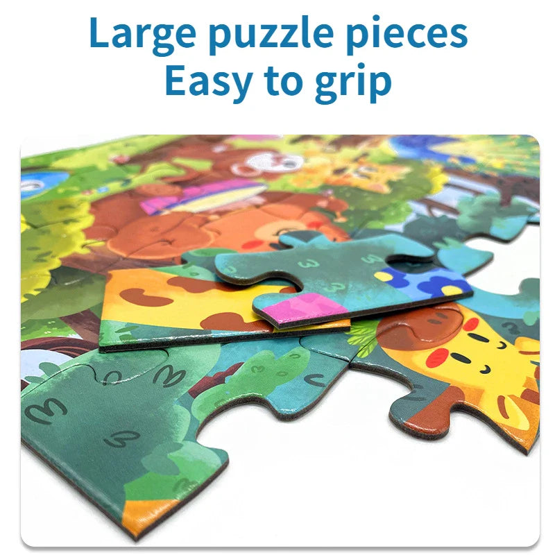 36PCS Large Piece Jigsaw Puzzle – Educational Paper Puzzle for Kids Ages 3–6