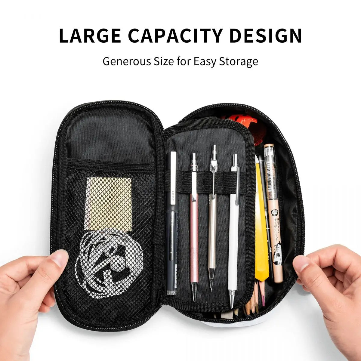 Cute Custom One Piece Pencil Case – Large Capacity Straw Hat Pirates Skull Stationery Bag for Boys & Girls