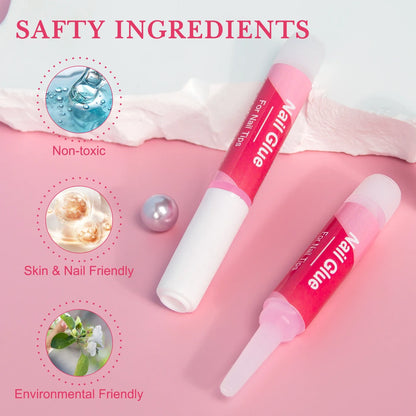 14PCS Nail Glue for Press-On Nails – Super Strong Acrylic Nail Glue, Long-Lasting for Salon Quality Results