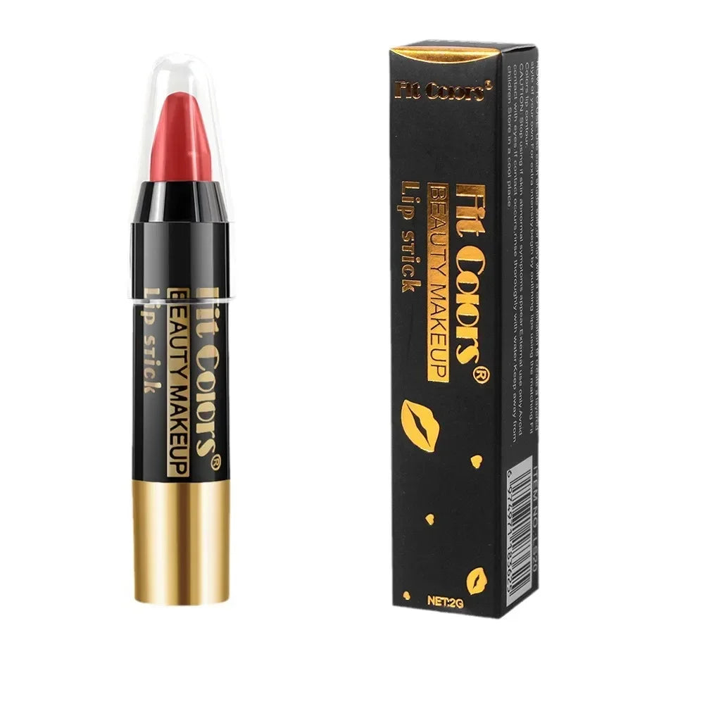 Moisturizing Crayon Lip Gloss Stick – Velvet Long-Lasting, Waterproof Jelly Tint Lipstick & Liner Pen