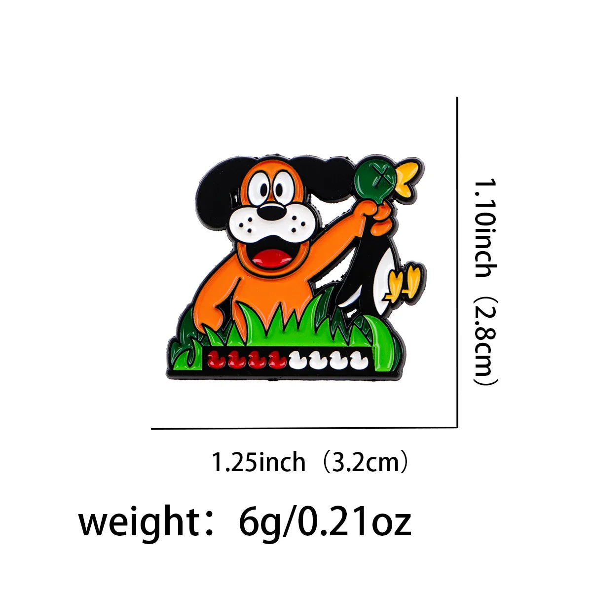 Funny Duck & Cute Dog Enamel Pin – Animal Lapel Brooch for Backpack, Clothing & Gifts
