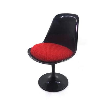 1/6 Scale Doll Round Legged Chair – Miniature Rotating Leisure Chair for Dollhouse & Photo Props