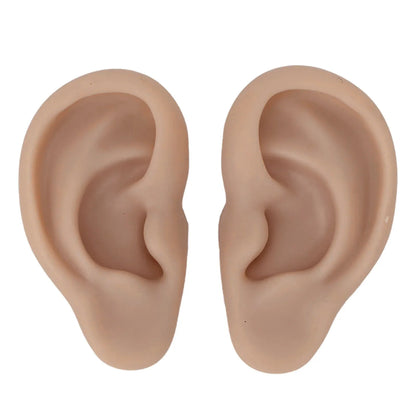 Soft Silicone Ear Model – Flexible Piercing Practice & Earring Display Training Mannequin for Jewelry Showcase & Ear Piercing Practice