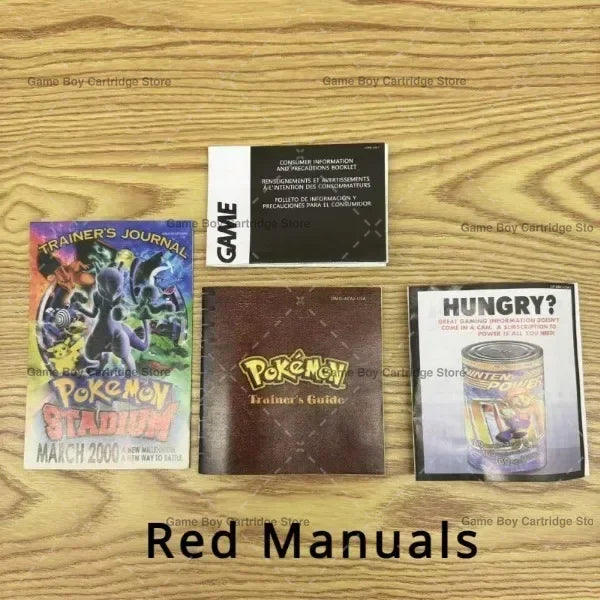 Pokemon Series GBC Game Cartridge in Box USA Version – Red, Blue, Yellow, Green, Gold, Silver, Crystal