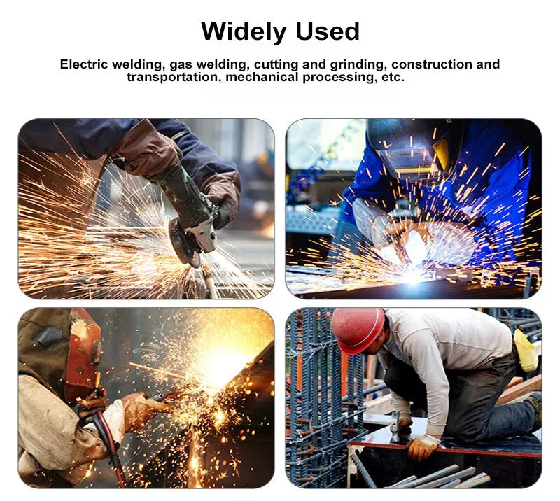 Men's Work Gloves – Soft Cowhide Driver, Hunting, Driving, Farm, Garden & Welding Safety Mechanic Gloves
