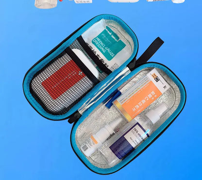 Medical Cooler Travel Pouch with 4 Ice Packs – EVA Insulin Pen Case & Drug Freezer Box for Diabetes Cooling Storage