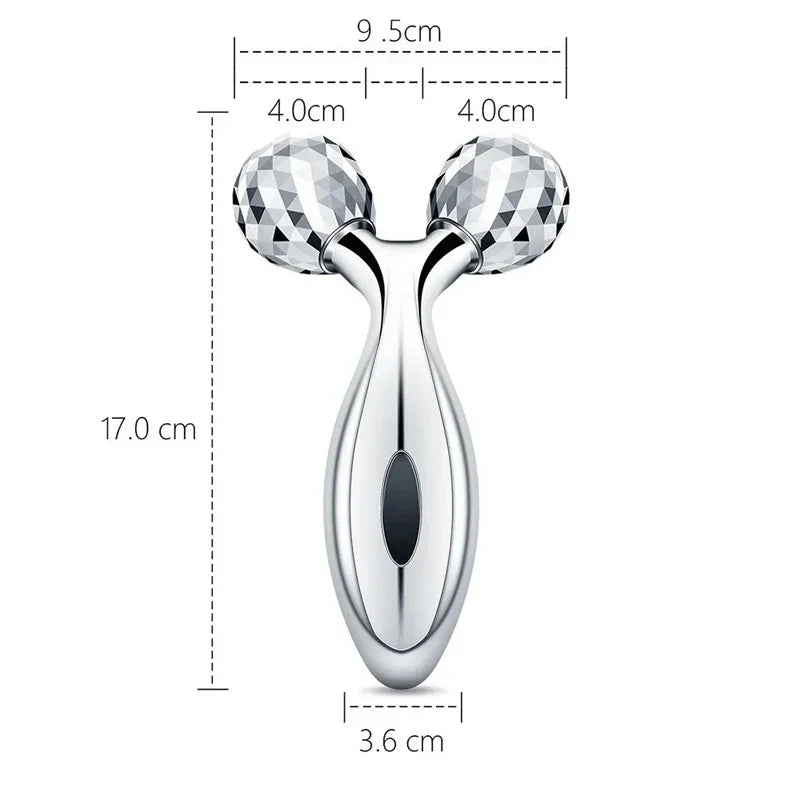 3D Facial Roller Massager — Manual Beauty Device for Muscle Lifting & Skin Care, for Women & Men