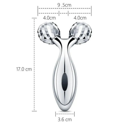 3D Facial Roller Massager — Manual Beauty Device for Muscle Lifting & Skin Care, for Women & Men