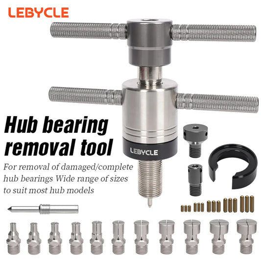 LEBYCLE Bike Hub Bearing Removal Tool — MTB & Road Bicycle Hub Tower Puller for Hub Repair