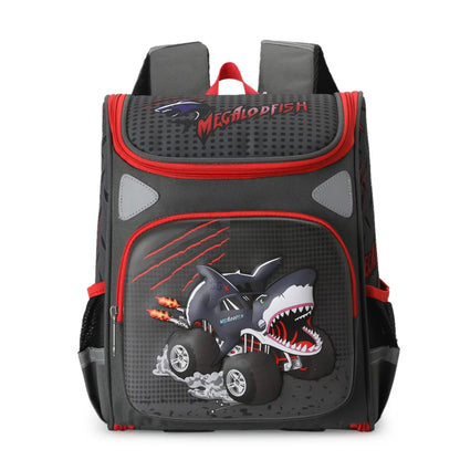 Cute Cartoon Deer Girls School Bag - Princess Purple Nylon Backpack for Primary School Kids